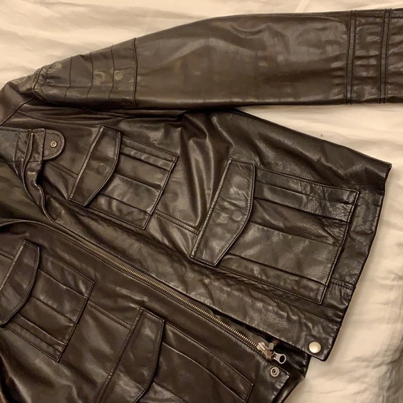Men’s Armani exchange brown leather jacket - Picture 2 of 7